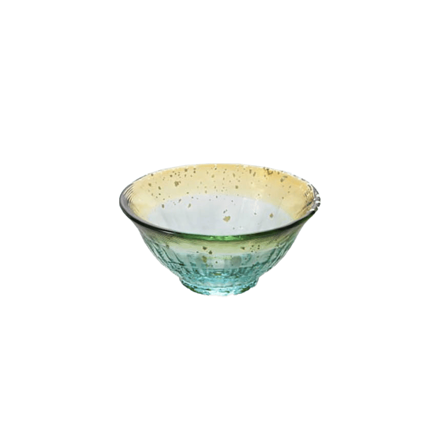 日本清酒杯 津輕びいどろ 金彩盃 月明 F-71850 (圖片2)