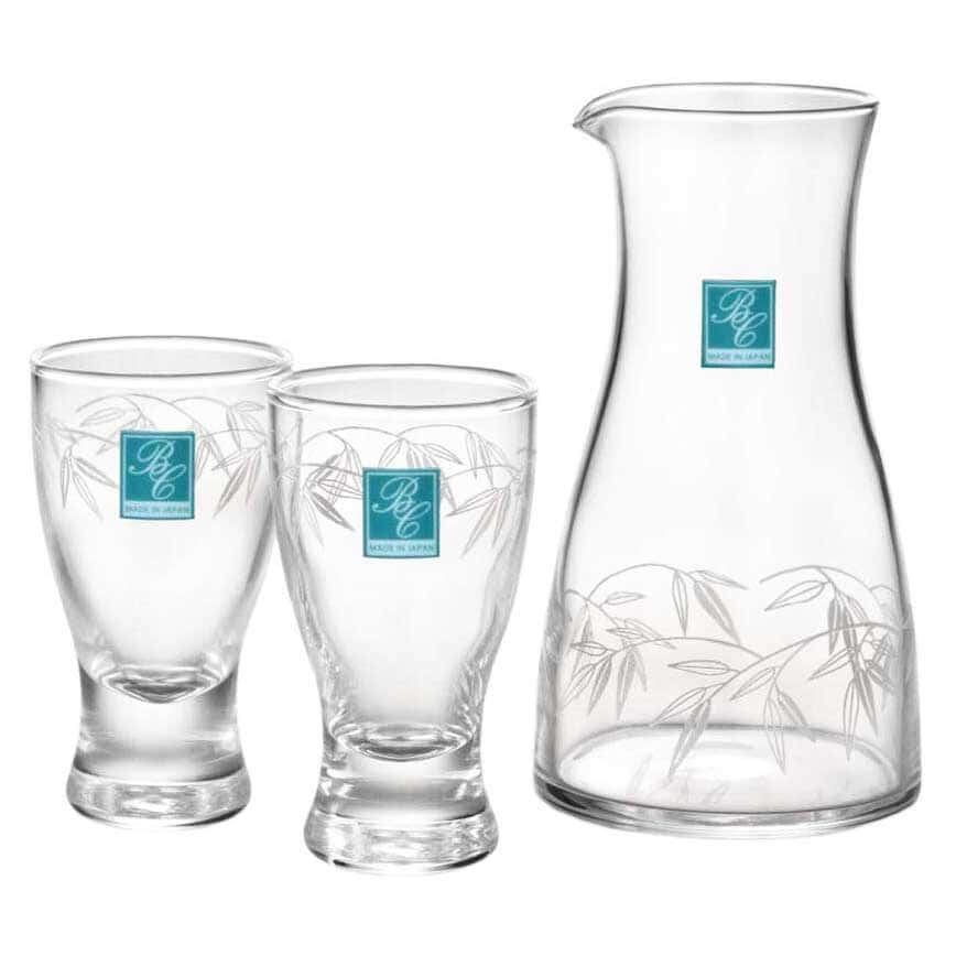 日本清酒杯 東洋佐佐木 德利冷酒酒杯酒瓶套裝 一瓶二杯 竹葉 (G308-H106 ) (圖片2)