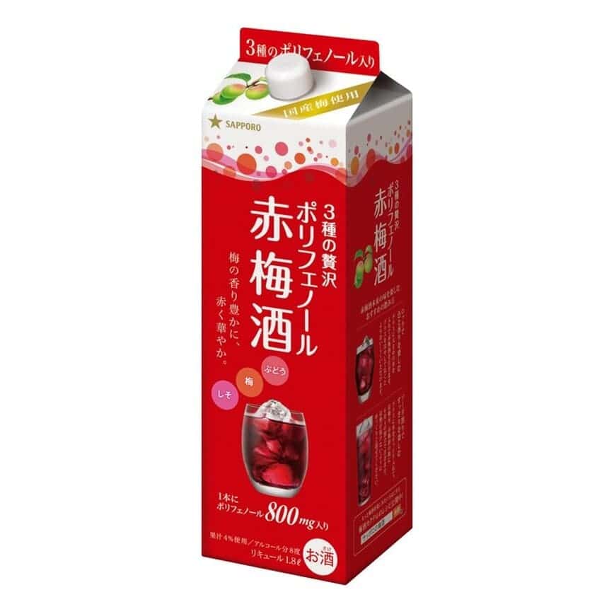 SAPPORO 赤梅酒 三種梅使用 1L (紅) (圖片2)