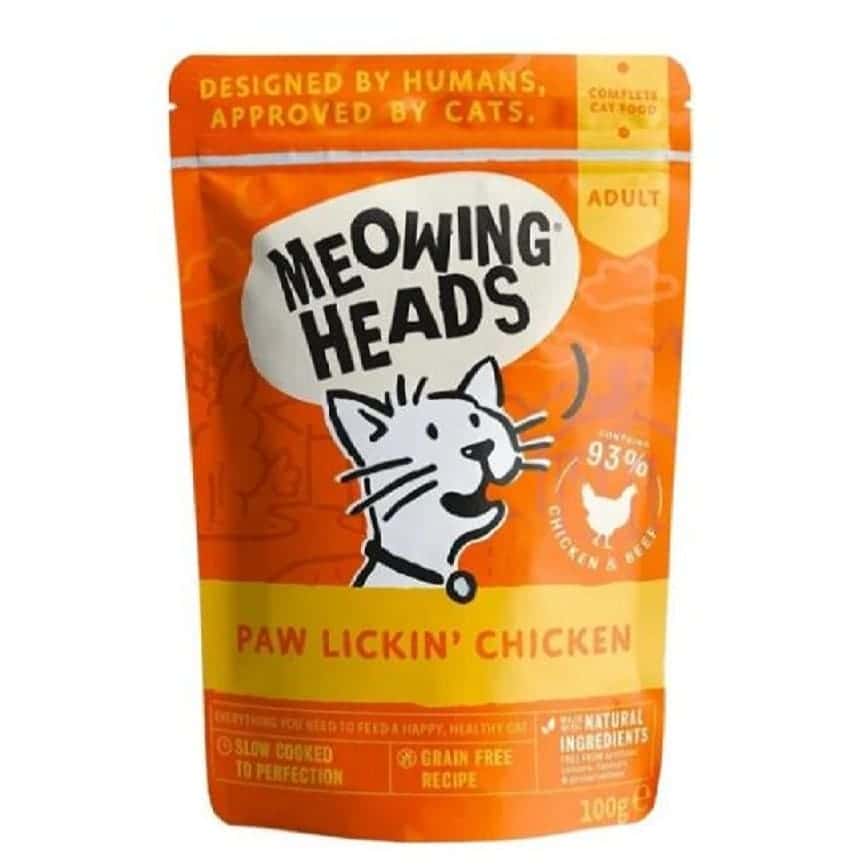 Meowing heads 貓濕糧 無穀物濕包 雞肉牛肉 100g (MHWC) (橙色) (圖片2)