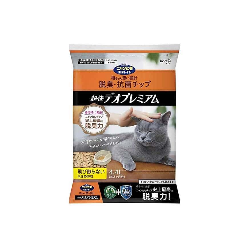 日本花王脫臭抗菌大粒 木貓砂 升級超快脫臭 4.4L (黑) (圖片2)