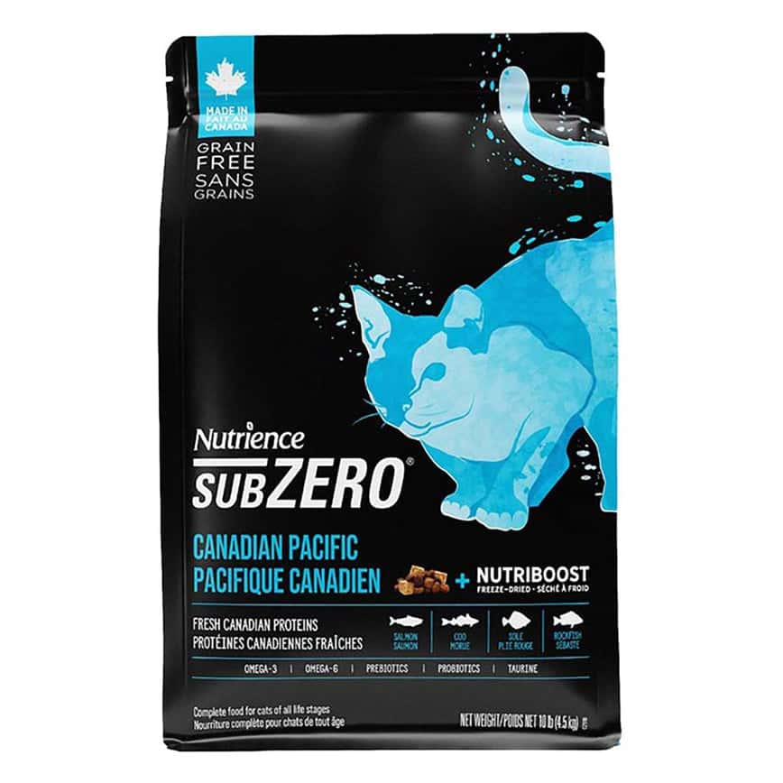 Nutrience SUBZERO 無穀物貓糧 全貓配方 凍乾脫水鮮三文魚及鯡魚配七種魚 10lbs 4.5kg (C2910) (藍黑) (圖片2)