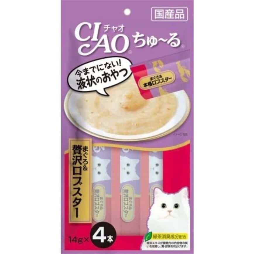 CIAO 肉泥 貓零食 龍蝦吞拿魚肉醬 14g 4本入 (SC-149) (圖片2)