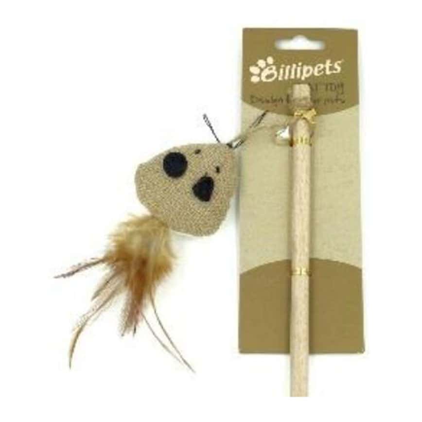 Billipets 逗貓棒 天然木製貓棒 三角老鼠 40cm (NS-12212) (圖片2)