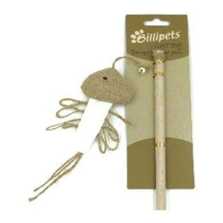 Billipets 逗貓棒 天然木製貓棒 魚 40cm (NS-12213) (圖片2)