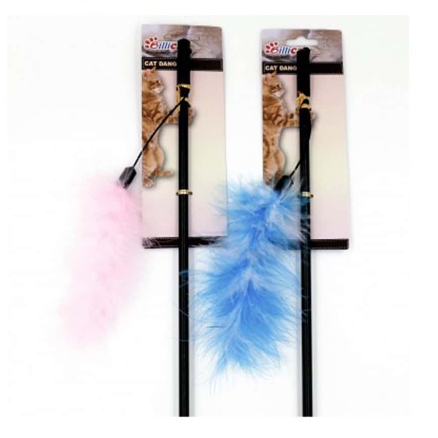 Billipets 逗貓棒 小貓專用 藍色羽毛 50cm (NS-12165 BLUE) (圖片2)