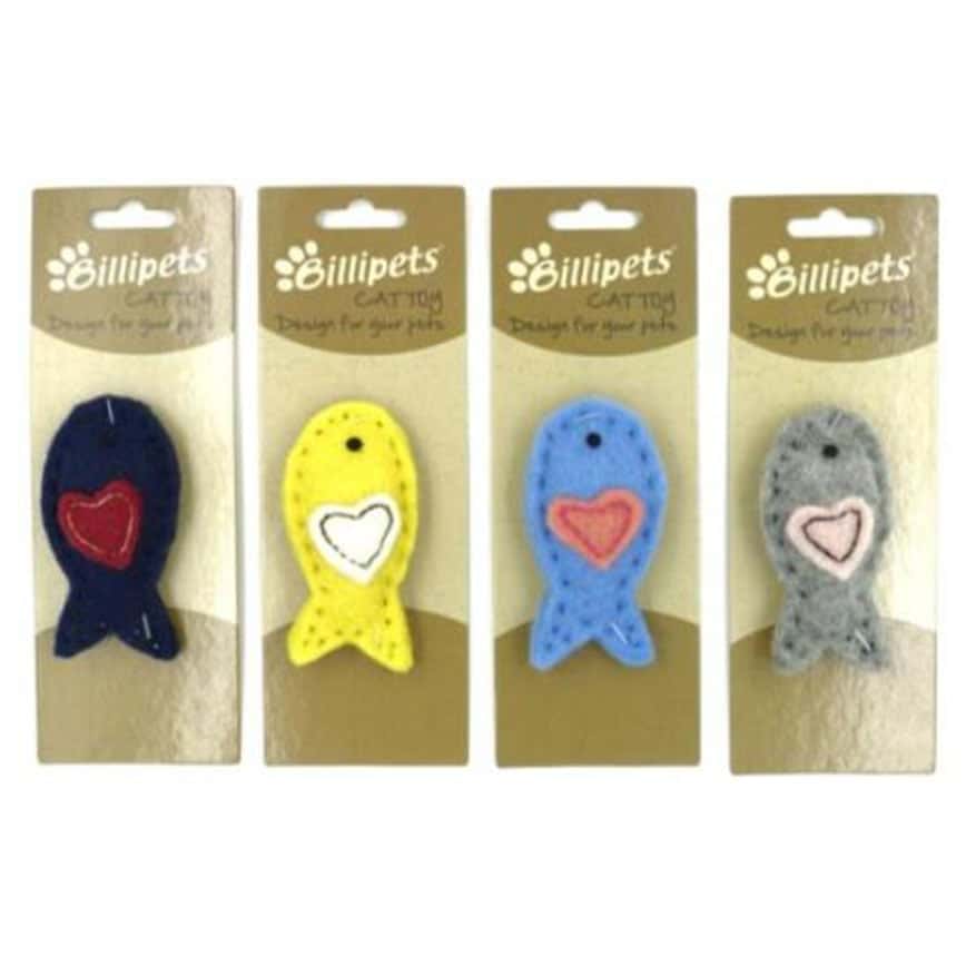Billipets 天然羊毛貓玩具 魚 (NS-12216) (顏色隨機) (圖片2)