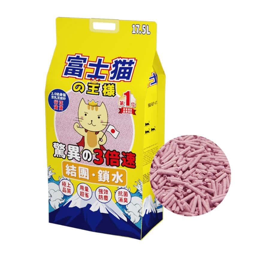 富士貓之王樣 幼身版2.0 天然玉米豆乳 豆腐貓砂 水蜜桃 17.5L - 原裝行貨 (圖片2)