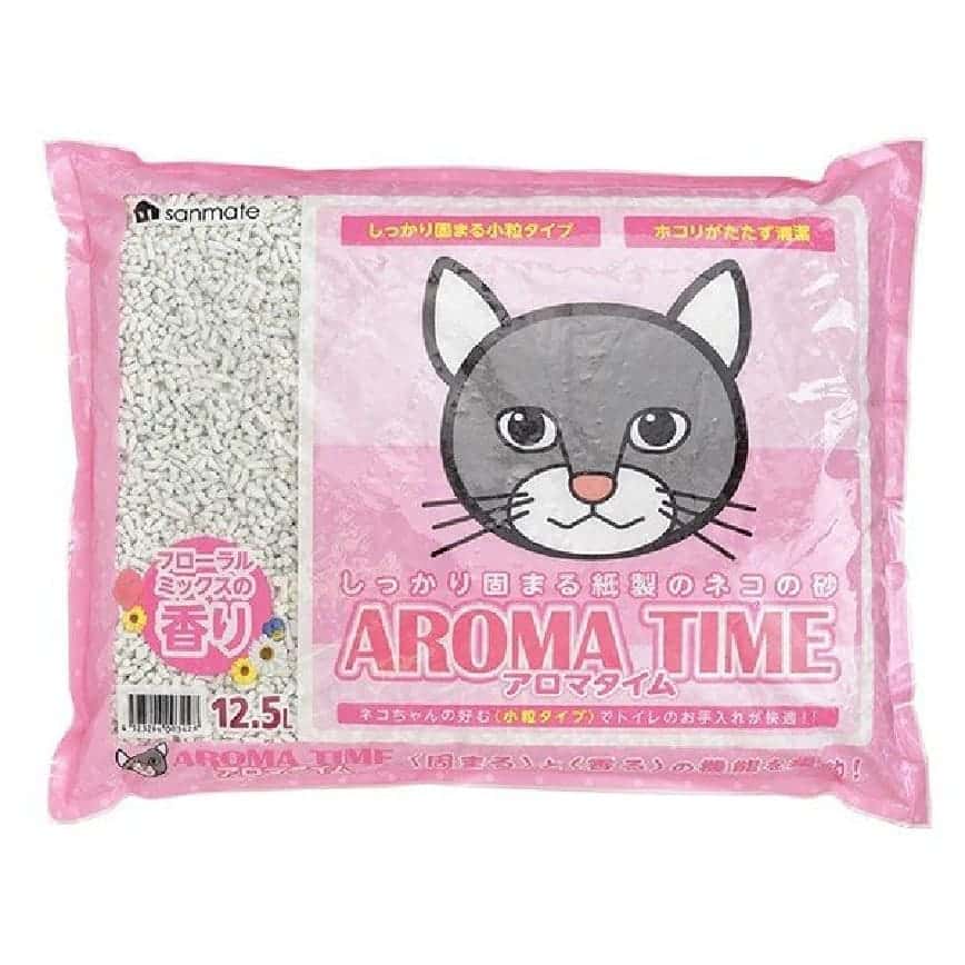 日本SANMATE Aroma Time 香薰 紙貓砂 12.5L (圖片2)