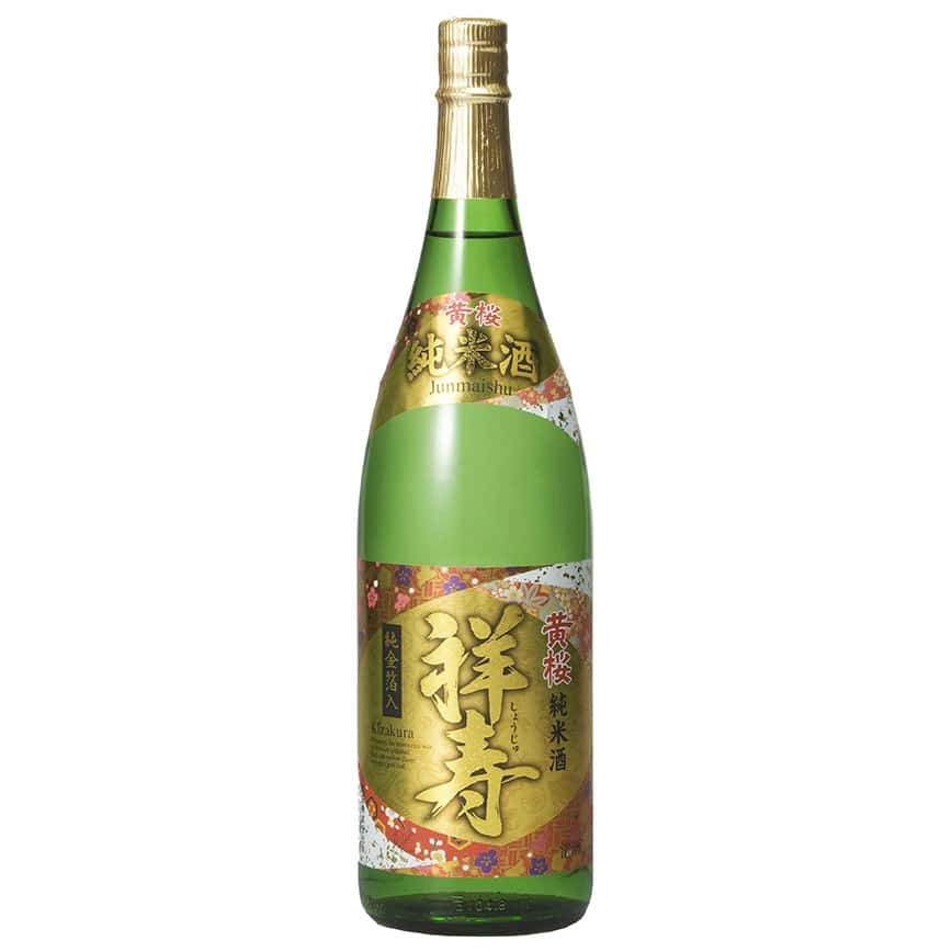 黃櫻 祥壽純 純米酒 金箔 1.8L (圖片2)