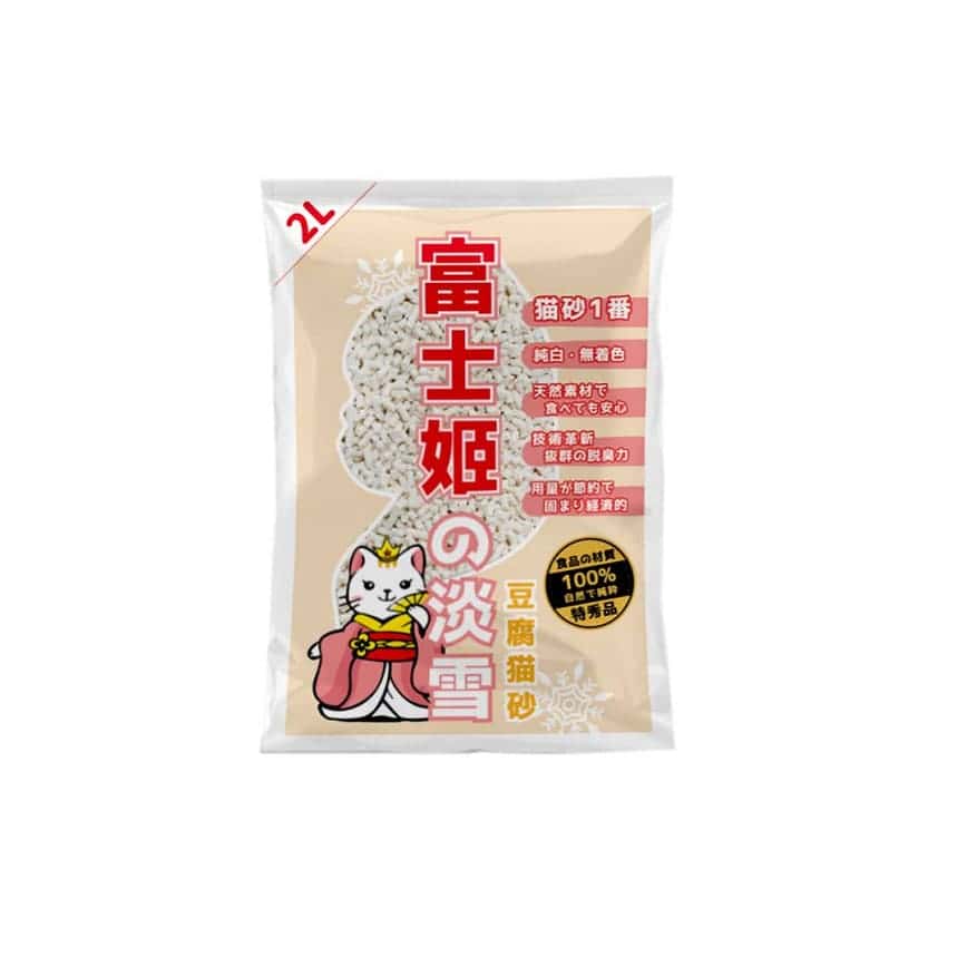 富士姬之淡雪 1.5+3.0 粗幼粒混合天然淨白豆乳 豆腐貓砂 原味 2L (圖片2)
