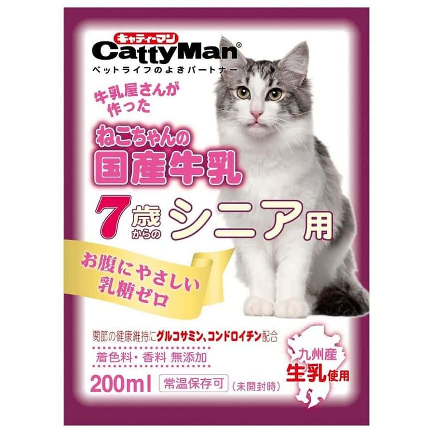 日本CattyMan 高齡貓用 日本國產牛乳牛奶 200ml (圖片2)