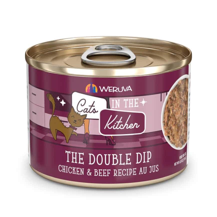 WeRuVa 貓罐頭 主食罐 廚房系列 雞湯、無骨去皮雞肉、牛肉 The Double Dip 170g (001867) (圖片2)