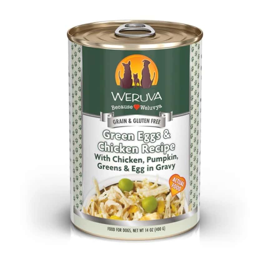 WeRuVa 狗罐頭 經典系列 無骨去皮雞胸肉+雞蛋+豌豆 Green Eggs and Chicken 400g (深綠) (002638) (圖片2)