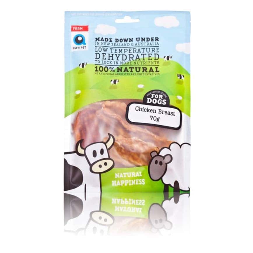 Alfa Pet 新西蘭風乾脫水無穀物狗小食 雞胸肉 Chicken Breast for Dogs 70g (000006) (圖片2)