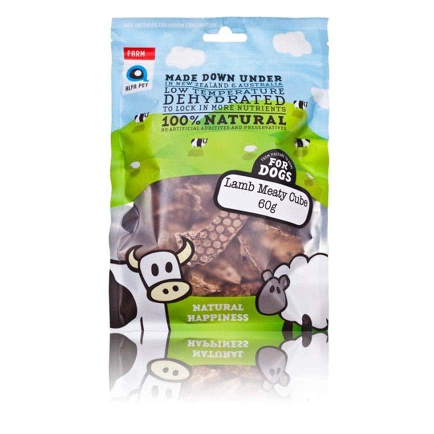 Alfa Pet 新西蘭風乾脫水無穀物狗小食 羊肉粒 Lamb Meaty Cube for Dogs 60g (000008) (圖片2)