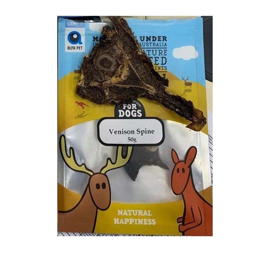 Alfa Pet 新西蘭風乾脫水無穀物 狗小食 鹿脊椎 Venison Spine for Dogs 200g (002795) (圖片2)