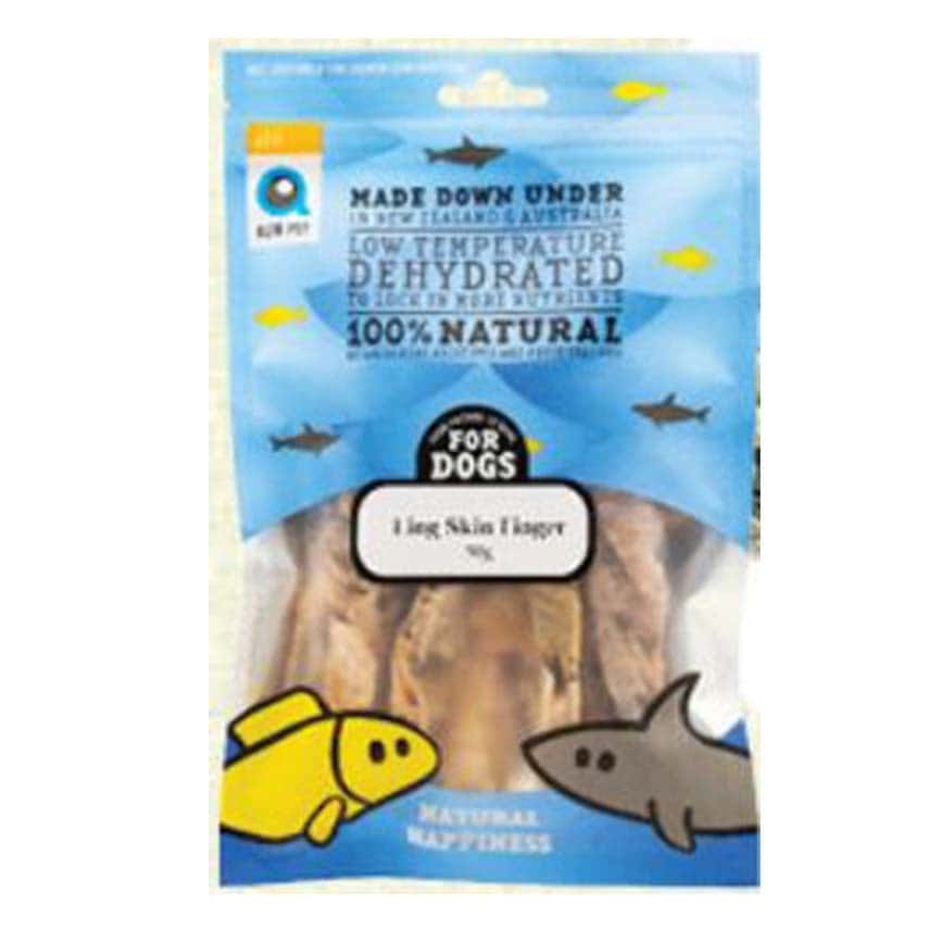 Alfa Pet 新西蘭風乾脫水無穀物 狗小食 鱈鰵魚條 Ling Skin Finger for Dogs 50g (0002796) (圖片2)