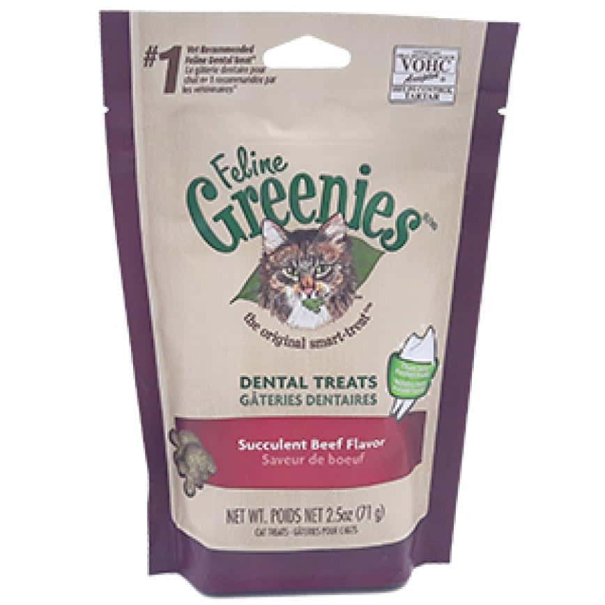 美國Greenies Dental Treats 貓齒靈貓咪潔齒餅 牛肉味 71g (圖片2)