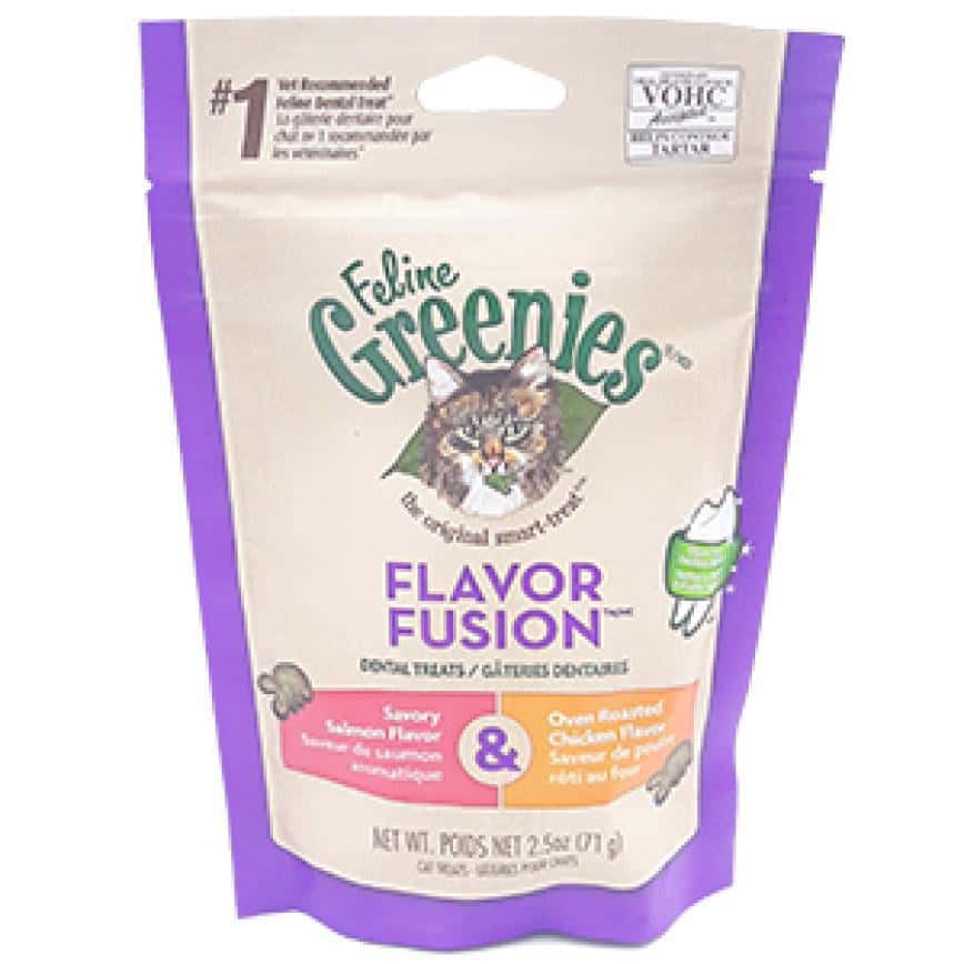 美國Greenies Dental Treats 貓齒靈貓咪潔齒餅 三文魚拼雞肉味 71g (圖片2)