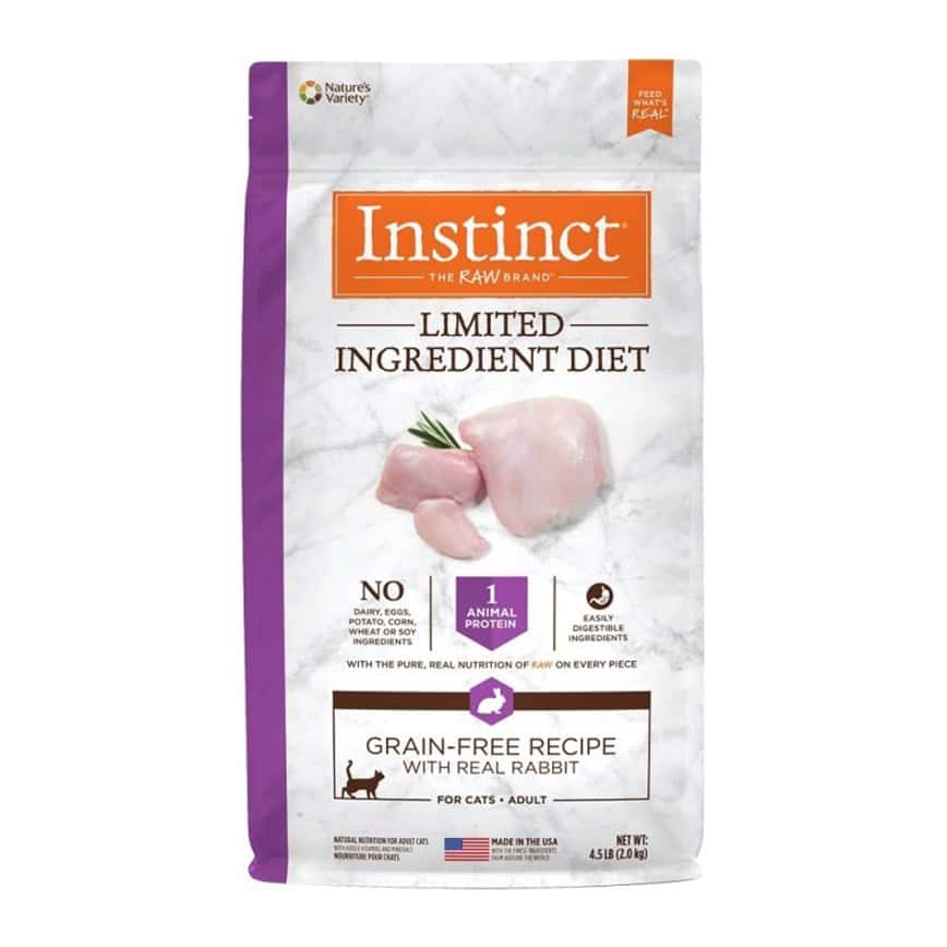 Instinct 貓糧 本能 貓糧 無穀物單一蛋白系列 兔肉 10lb (658726) (圖片2)
