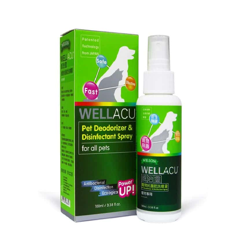 Wellon Wellacu 威治靈 寵物抗菌乾洗噴霧 100ml (998884) (圖片2)