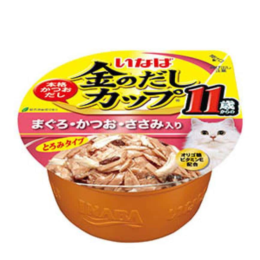 CIAO 貓罐頭 日本金湯鰹味杯 金槍魚．柴魚．雞肉味 11歲食用 70g (圖片2)