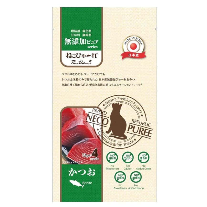 Riverd Republic 貓用無添加肉泥小食 鰹魚 13g*4本 (CTCJFW0124134) (圖片2)