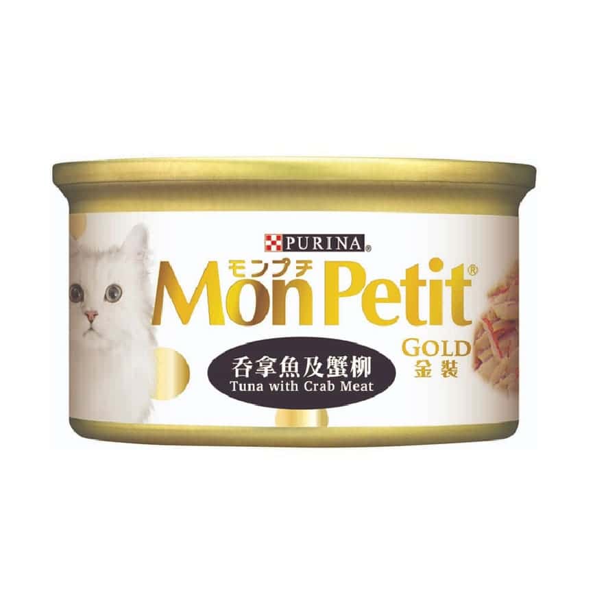 MonPetit 貓罐頭 金裝系列 金裝吞拿魚及蟹柳 85g (肉凍系列) (黑) (NE11638007) (圖片2)