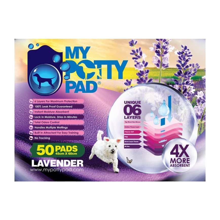 My Potty Pad 殿堂吸 寵物尿墊 狗尿墊 狗尿片 薰衣草味 MPPV050 [45x60 M碼 50PADS] (圖片2)