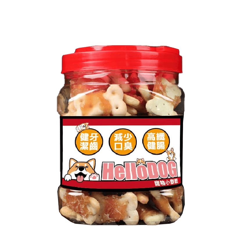 HelloDOG Doggy Treats 磨牙潔齒除口臭 雞肉繞狗餅乾 600g (圖片2)