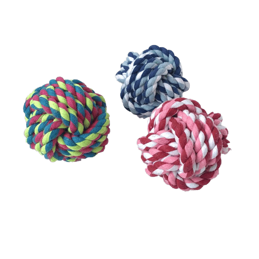 HelloDOG 玩具嚴選 狗狗磨牙互動訓練玩具 棉繩球 1個 (款式隨機) (圖片2)