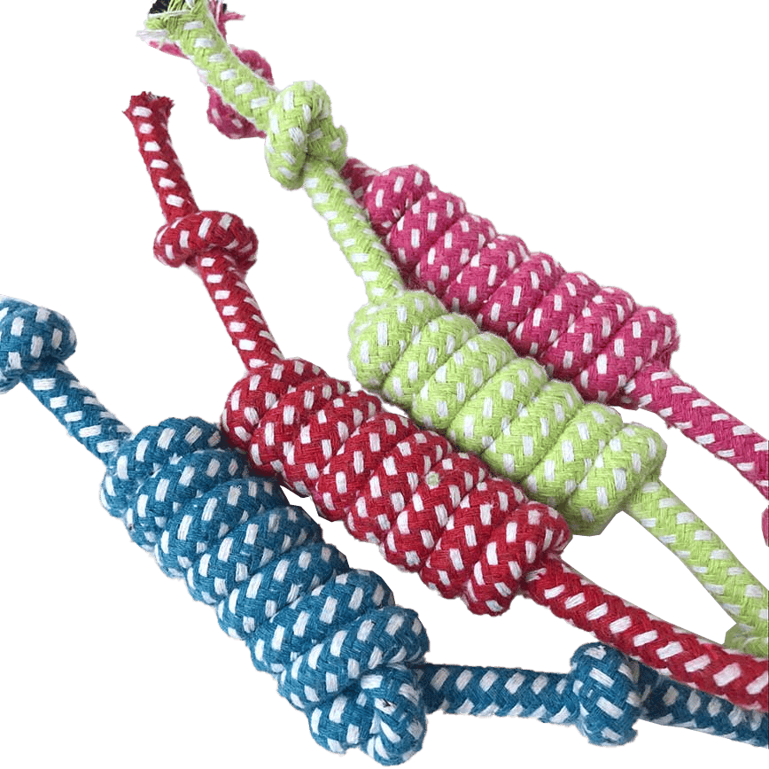 HelloDOG 玩具嚴選 狗狗磨牙互動訓練玩具 糖果繩結 1個 (顏色隨機) (圖片2)