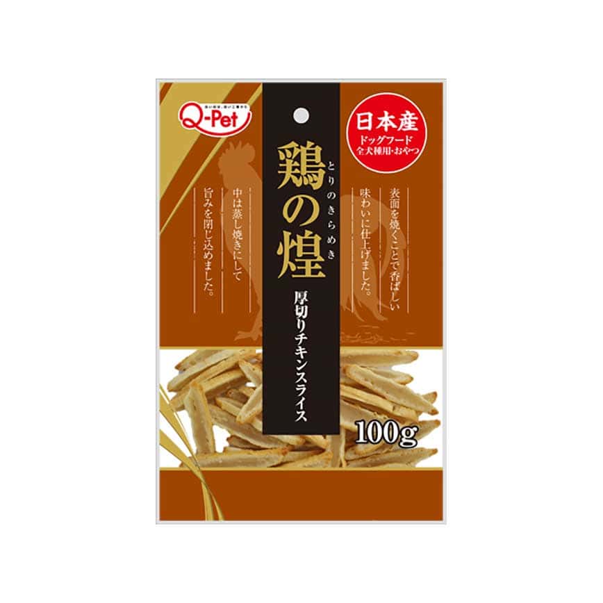日本Q-PET 狗小食 雞の煌 厚切雞肉片 100g (KQ840) (圖片2)