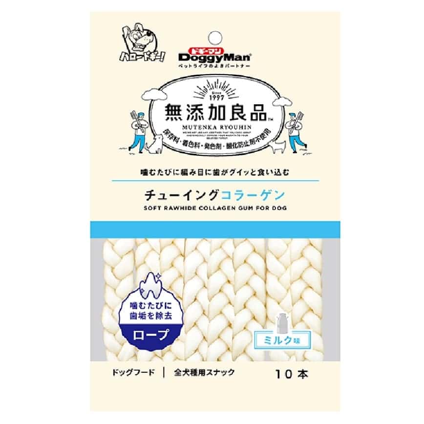 DoggyMan 日本狗零食 無添加 潔齒去口氣 咀嚼膠原蛋白 10本入 (圖片2)