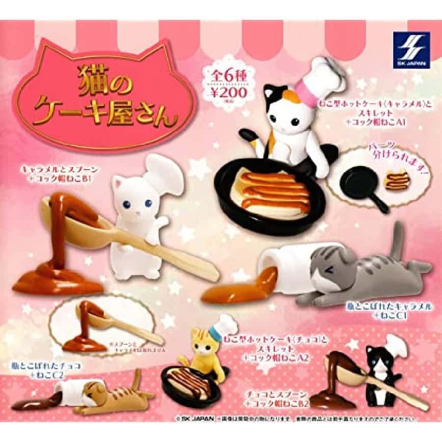 日本直送 貓公仔擺設 貓廚師蛋糕店 一套六隻 (TBS) - 清貨優惠 (圖片2)