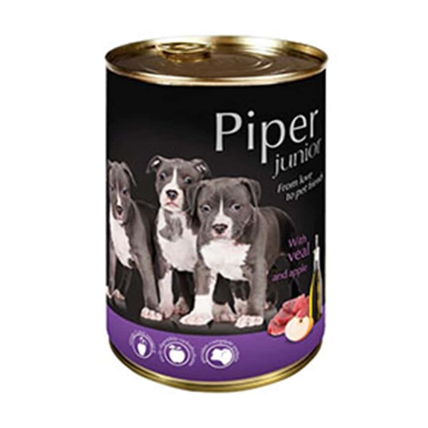 Piper 黑鑽狗罐頭系列 幼犬配方 牛仔肉+蘋果 400g (PVJ400) (圖片2)