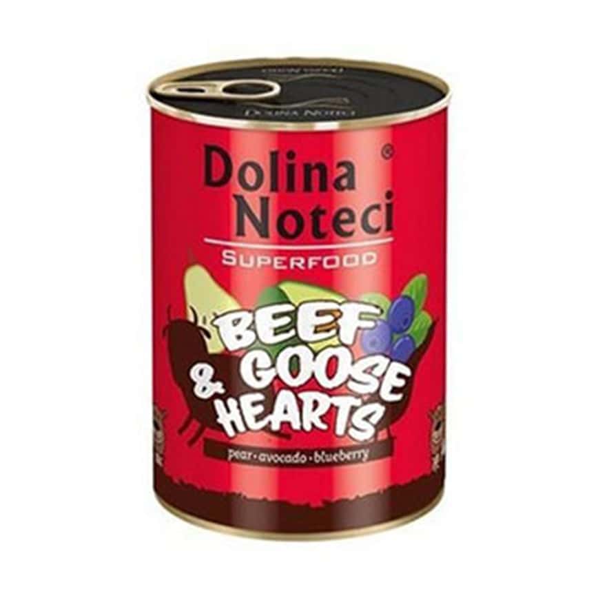 Dolina Noteci 狗罐頭 牛+鵝心 400g (DBG400) (圖片2)