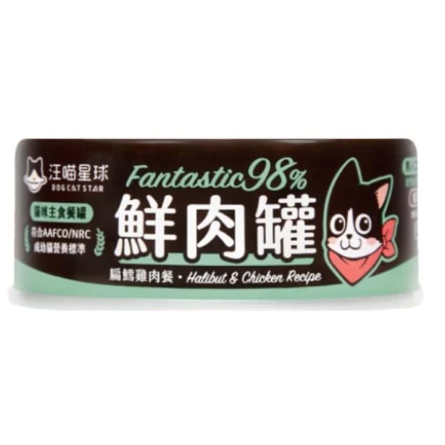 汪喵星球 貓罐頭 DogCatStar 貓用98% 鮮肉無膠主食罐 雞肉扁鱈 80g (FM102) (圖片2)
