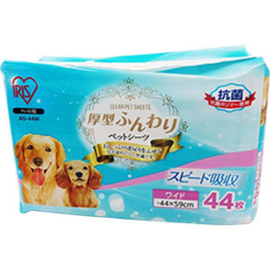 IRIS 超厚型 寵物尿墊 狗尿墊 狗尿片 [44*59 L碼 44枚] (藍) (圖片2)