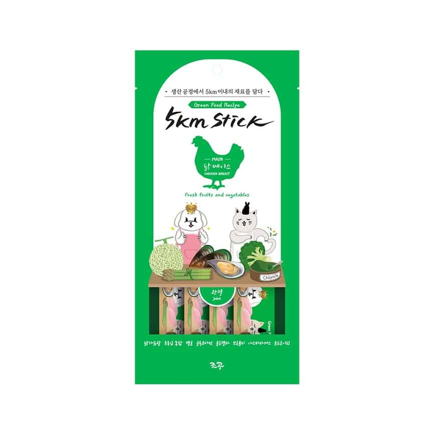 cho and kang 貓犬小食 韓國營養蔬菜肉泥 關節護理配方 雞肉 14g x 4條 (綠) (圖片2)