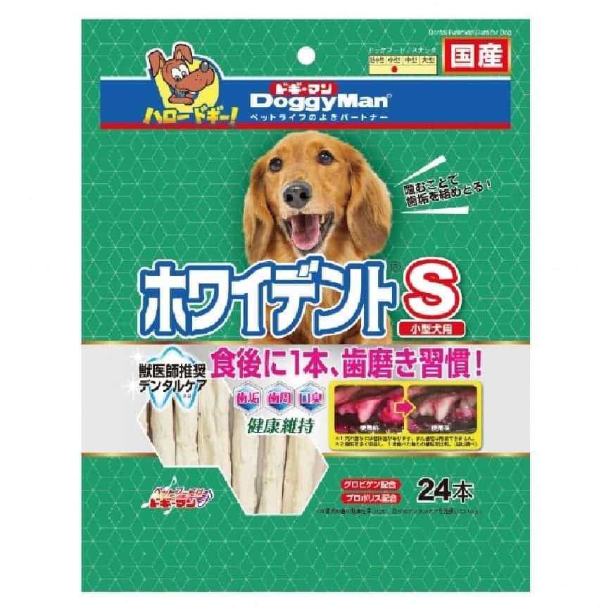 DoggyMan 日本狗零食 小型犬用 白色潔齒棒 24本 (圖片2)