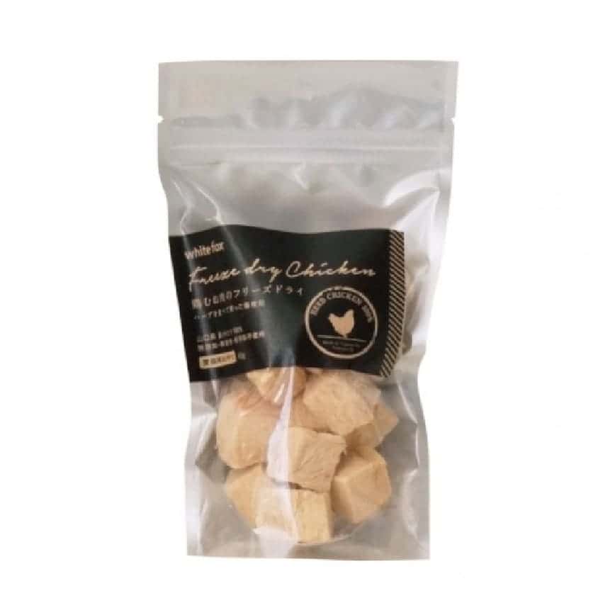 日本WHITE FOX 凍乾脫水 日本山口縣 雞胸柳 角切 45g (貓用) (圖片2)