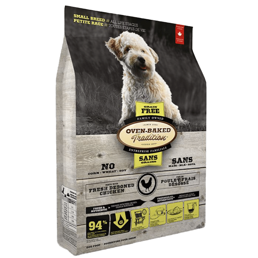 Oven Baked 狗糧 無穀物 雞魚配方 細粒 5lb (灰底粉黃色) (OBT_5PP_S) (圖片2)