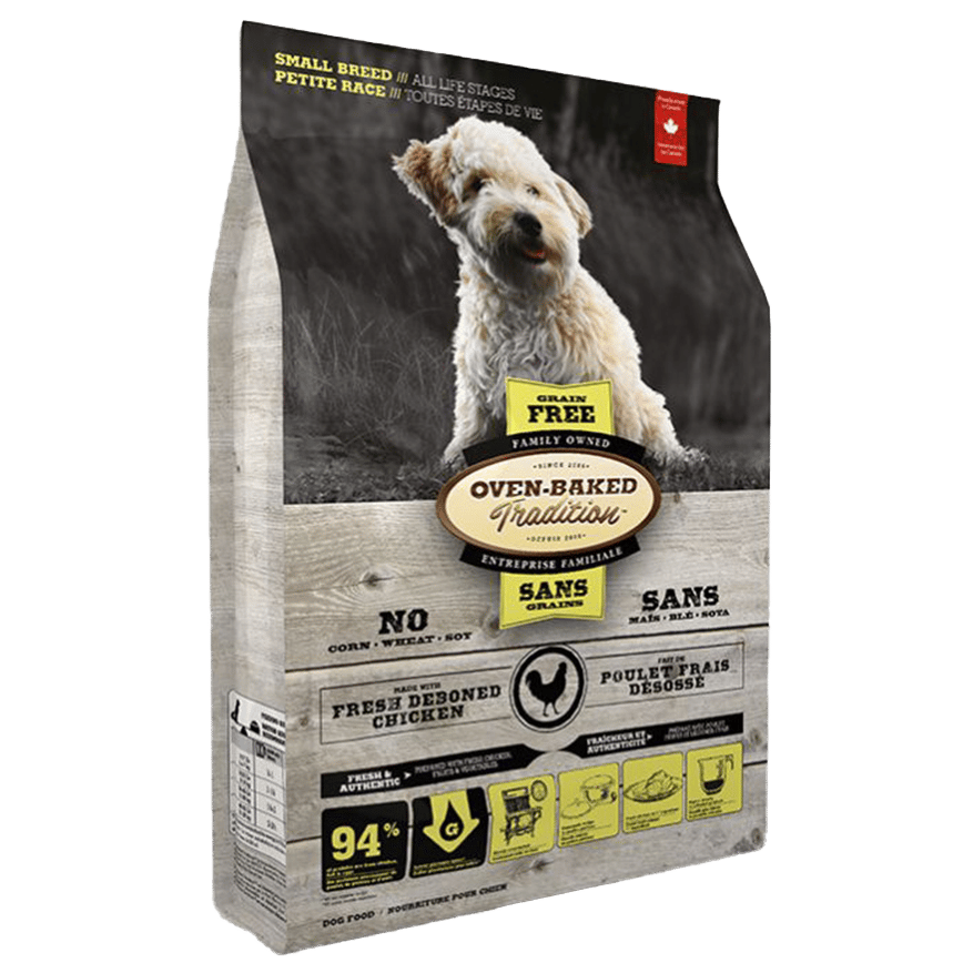 Oven Baked 狗糧 無穀物 雞魚配方 細粒 12.5lb (灰底粉黃色) (OBT_12.5PP_S) (圖片2)