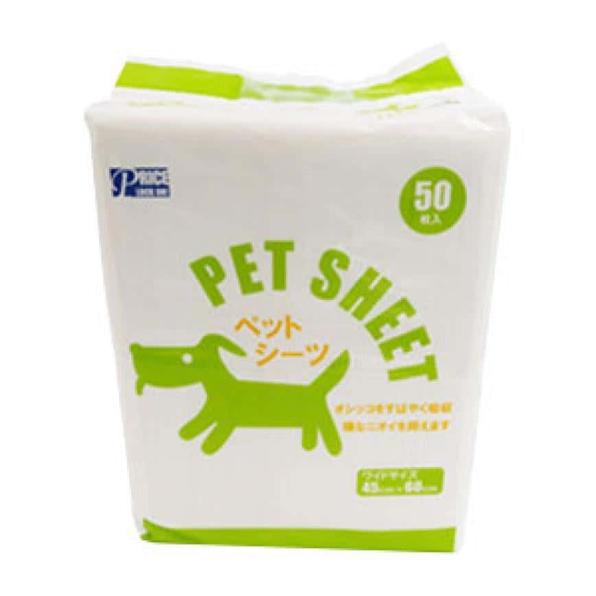 PET SHEET 除臭寵物尿墊 狗尿墊 狗尿片 [45*60 L碼 50枚] (青) (圖片2)