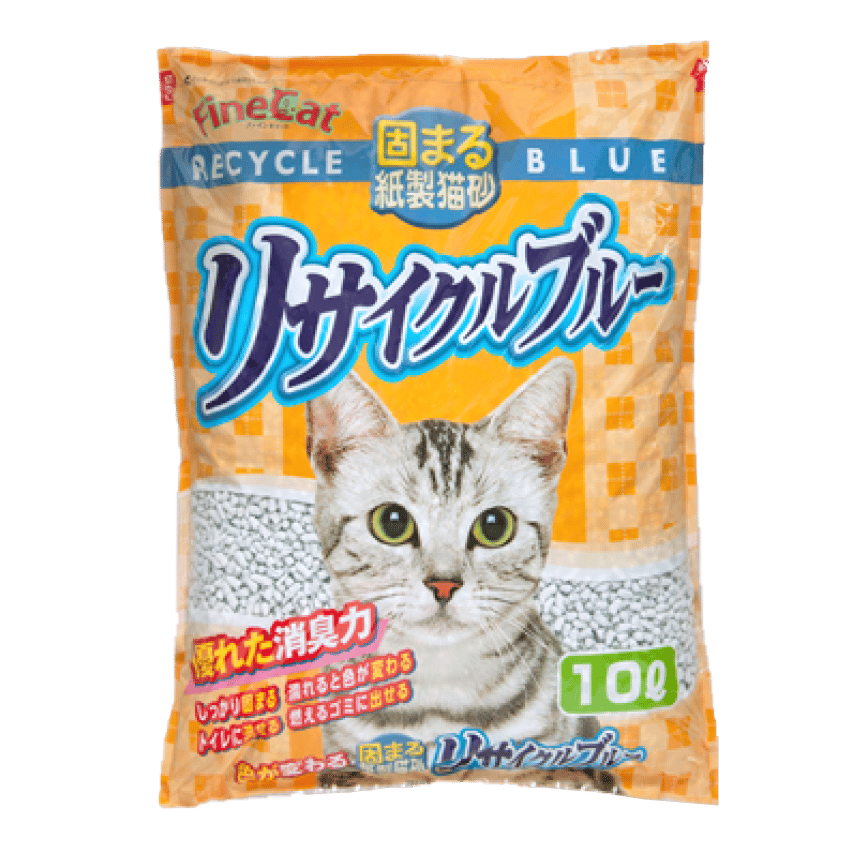 日本Hitachi Recycle Blue 變色消臭 紙貓砂 10L (圖片2)