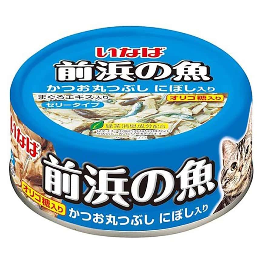 CIAO 貓罐頭 INABA 前浜の魚 原條拆肉鰹魚+小魚乾 115g (IWF-143) (圖片2)