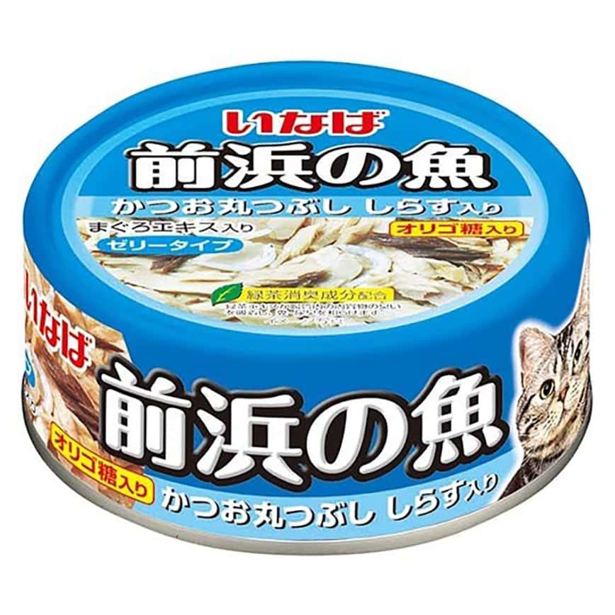 CIAO 貓罐頭 INABA 前浜の魚 原條拆肉鰹魚+白飯魚 115g (IWF-144) (圖片2)