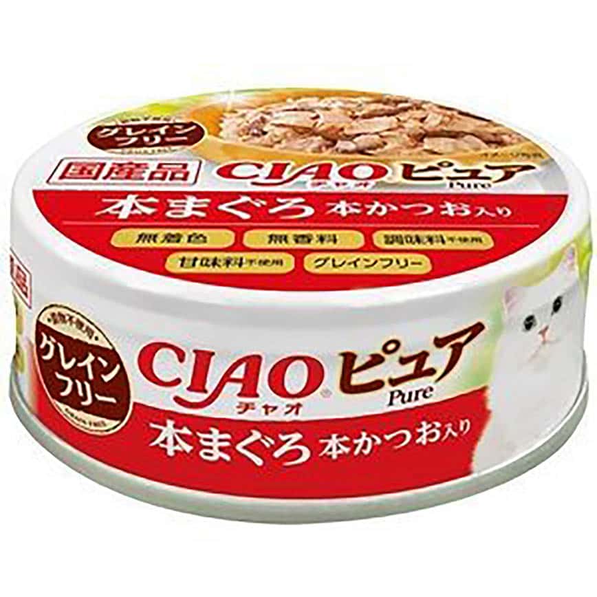 CIAO 貓罐頭 Pure系列 金槍魚+鰹魚 70g (圖片2)